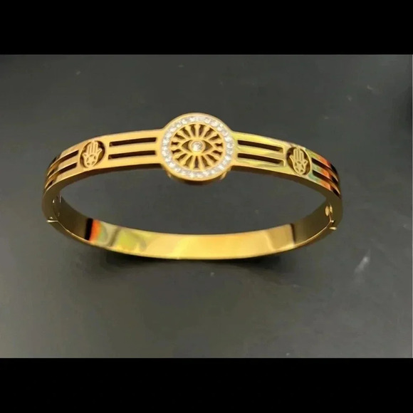 Evil Eye Stainless Steel Bracelet Bangle 🪬🧿 - Picture 4 of 5